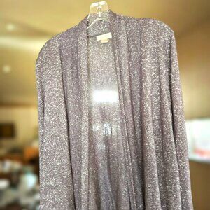 THE LOFT Silver Twinkle Sparkle Jacket SIZE LG
